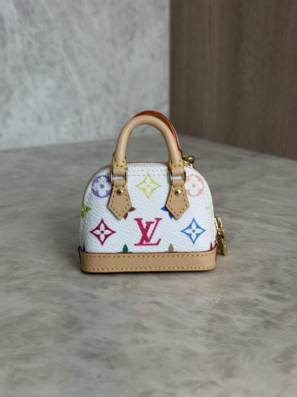 Louis Vuitton LV x TM Monogram Multicolor Micro Alma Bag Charm White
