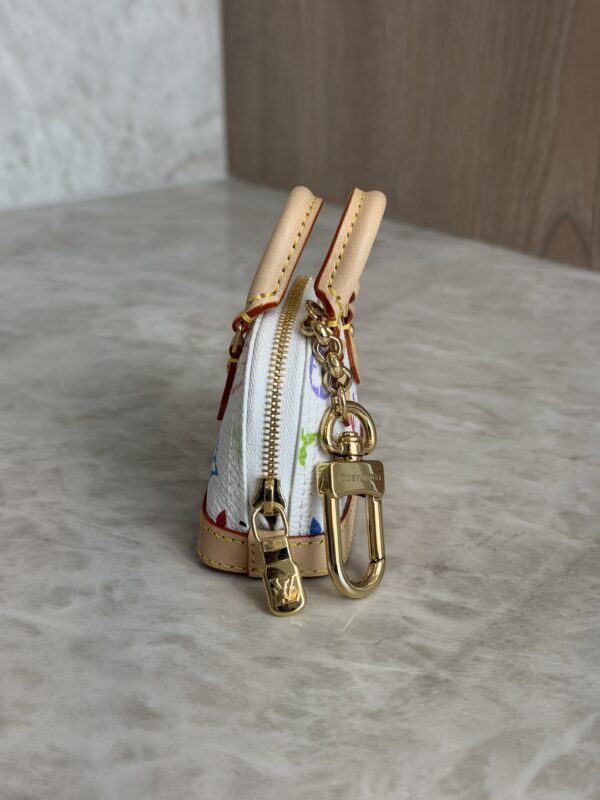 Louis Vuitton LV x TM Monogram Multicolor Micro Alma Bag Charm White