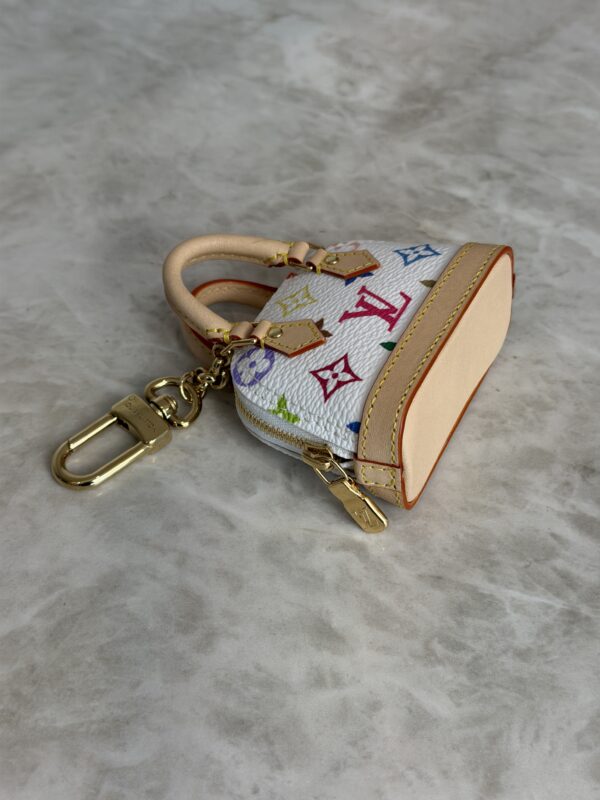 Louis Vuitton LV x TM Monogram Multicolor Micro Alma Bag Charm White