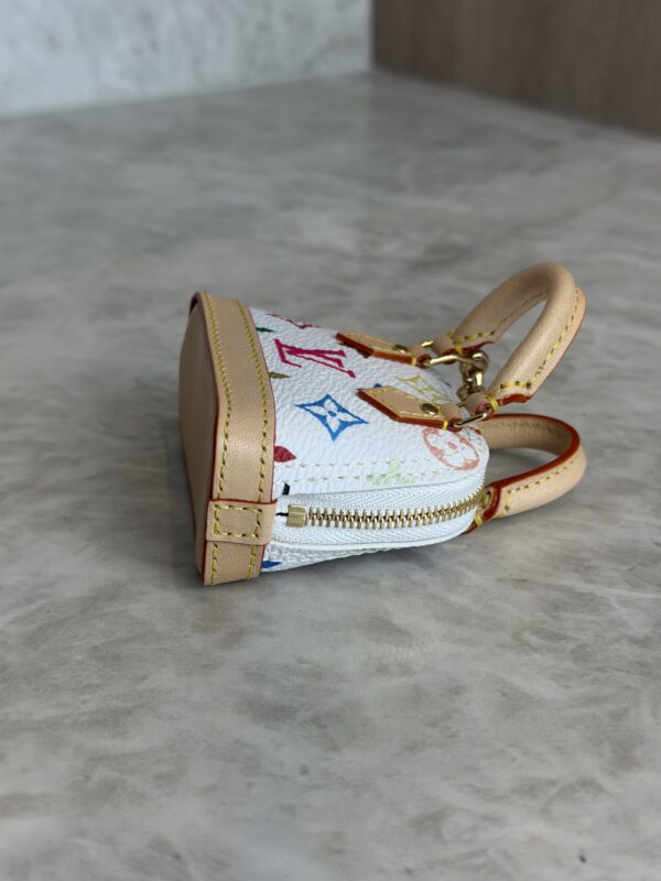Louis Vuitton LV x TM Monogram Multicolor Micro Alma Bag Charm White