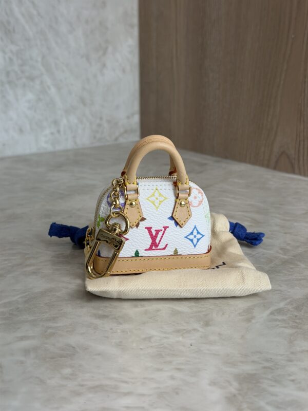 Louis Vuitton LV x TM Monogram Multicolor Micro Alma Bag Charm White