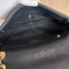 Chanel Crumpled Lambskin Chevron Quilted Medium Surpique Flap Black