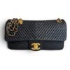 Chanel Crumpled Lambskin Chevron Quilted Medium Surpique Flap Black