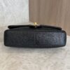 Chanel Crumpled Lambskin Chevron Quilted Medium Surpique Flap Black