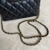 Chanel Shiny Aged Calfskin Quilted Nano Kelly Shopper Black