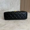 Chanel Shiny Aged Calfskin Quilted Nano Kelly Shopper Black