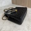 Chanel Shiny Aged Calfskin Quilted Nano Kelly Shopper Black