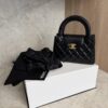Chanel Shiny Aged Calfskin Quilted Nano Kelly Shopper Black