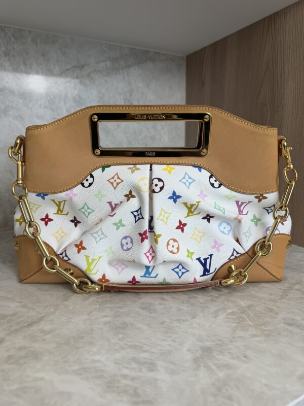 Louis Vuitton Monogram Multicolor Judy MM White