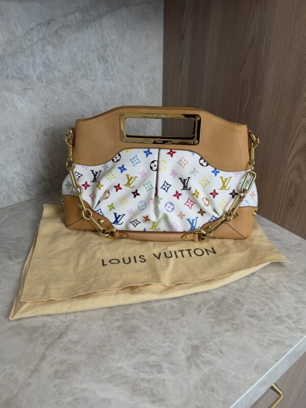 Louis Vuitton Monogram Multicolor Judy MM White