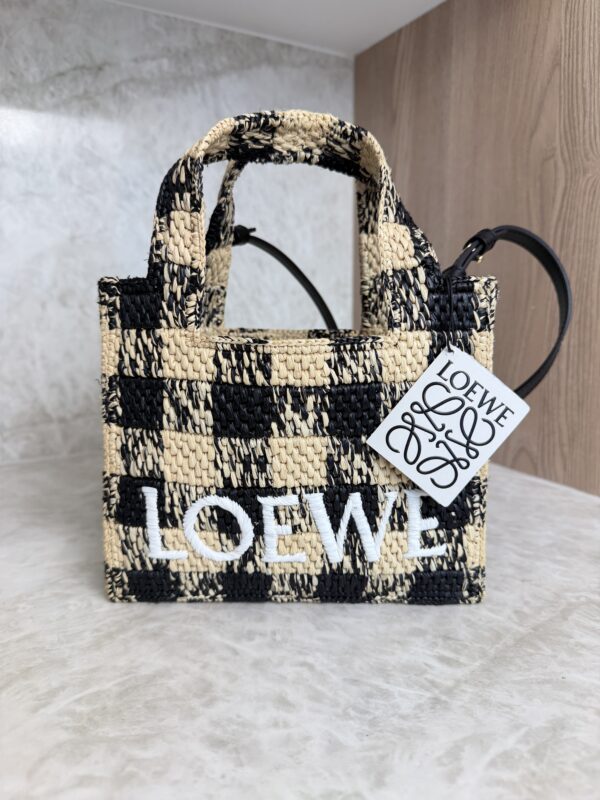 Loewe Paula's Ibiza Logo Convertible Tote Raffia Mini