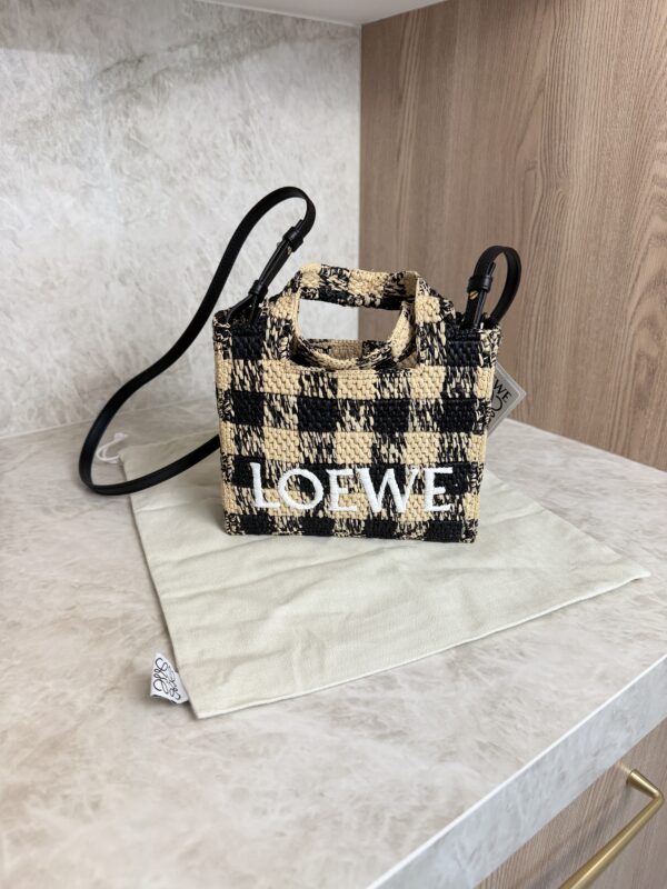 Loewe Paula's Ibiza Logo Convertible Tote Raffia Mini