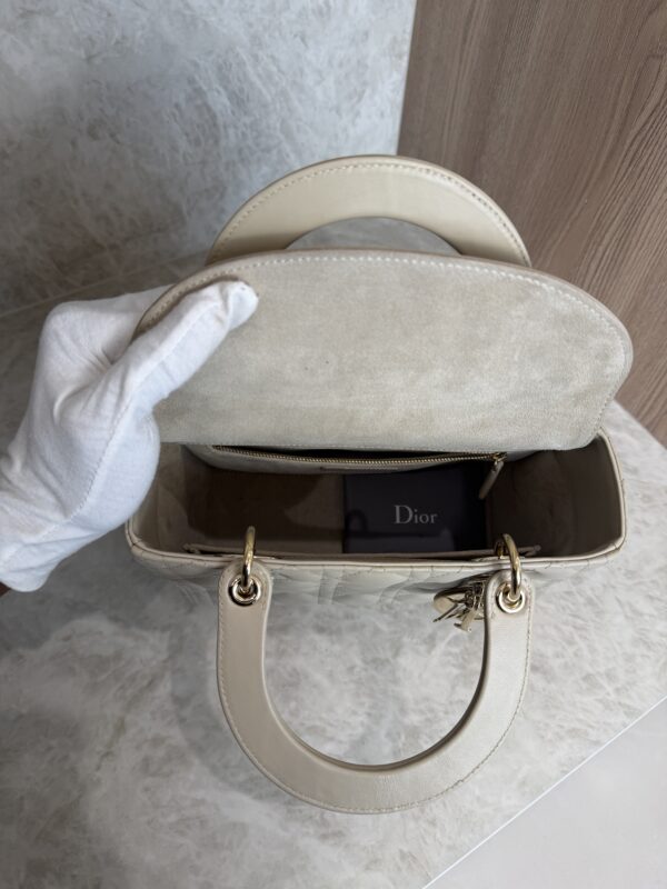Christian Dior Lambskin Cannage Medium Lady Dior