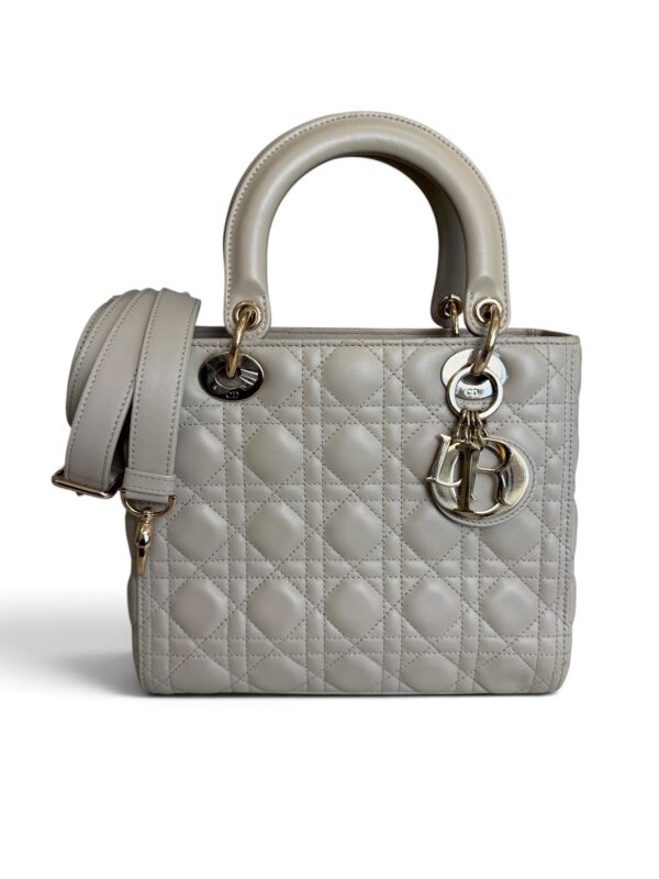 Christian Dior Lambskin Cannage Medium Lady Dior