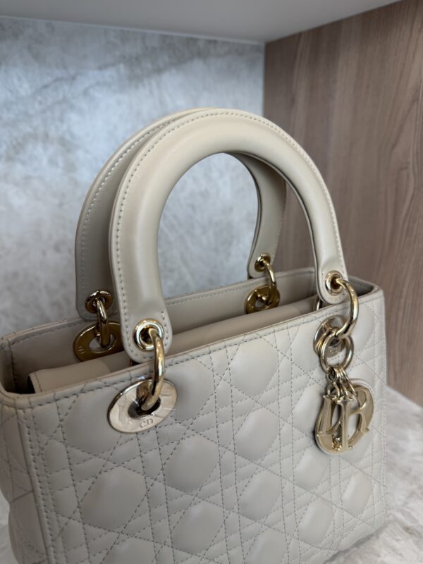 Christian Dior Lambskin Cannage Medium Lady Dior