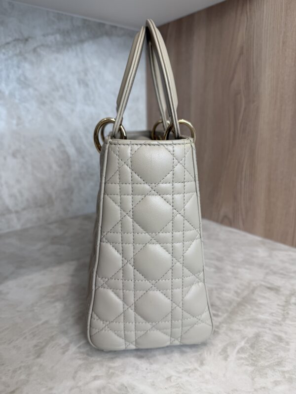 Christian Dior Lambskin Cannage Medium Lady Dior