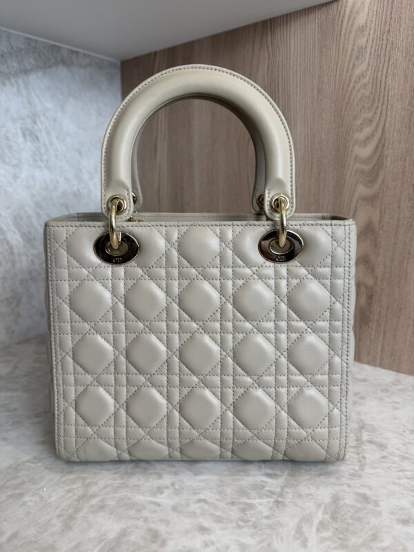Christian Dior Lambskin Cannage Medium Lady Dior
