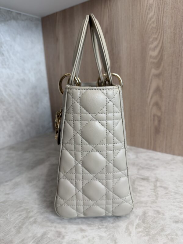 Christian Dior Lambskin Cannage Medium Lady Dior