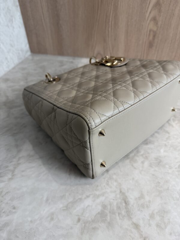 Christian Dior Lambskin Cannage Medium Lady Dior