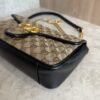 Gucci GG Marmont Flap Bag Diagonal Quilted GG Canvas with Leather Small