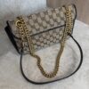 Gucci GG Marmont Flap Bag Diagonal Quilted GG Canvas with Leather Small