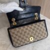 Gucci GG Marmont Flap Bag Diagonal Quilted GG Canvas with Leather Small