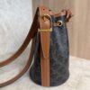 Drawstring Bucket Bag Triomphe Coated Canvas Small