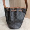 Drawstring Bucket Bag Triomphe Coated Canvas Small
