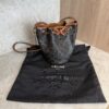 Drawstring Bucket Bag Triomphe Coated Canvas Small