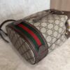 Gucci GG Supreme Monogram Web Small Ophidia Bucket Bag Brown