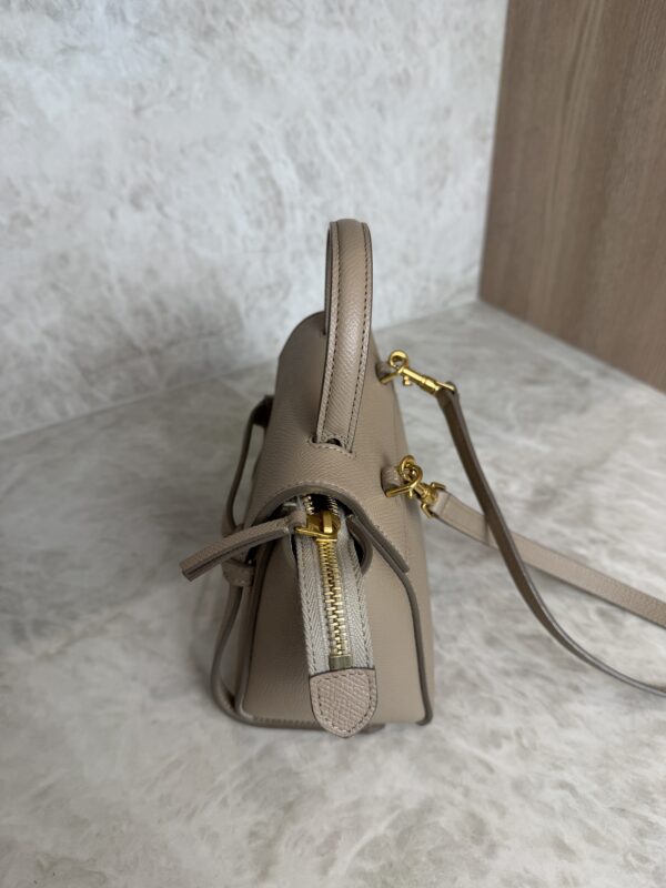 Celine Grained Calfskin Pico Belt Bag Light Taupe