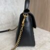 Gucci GG Marmont Top Handle Flap Bag Matelasse Leather Small Black