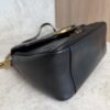 Gucci GG Marmont Top Handle Flap Bag Matelasse Leather Small Black