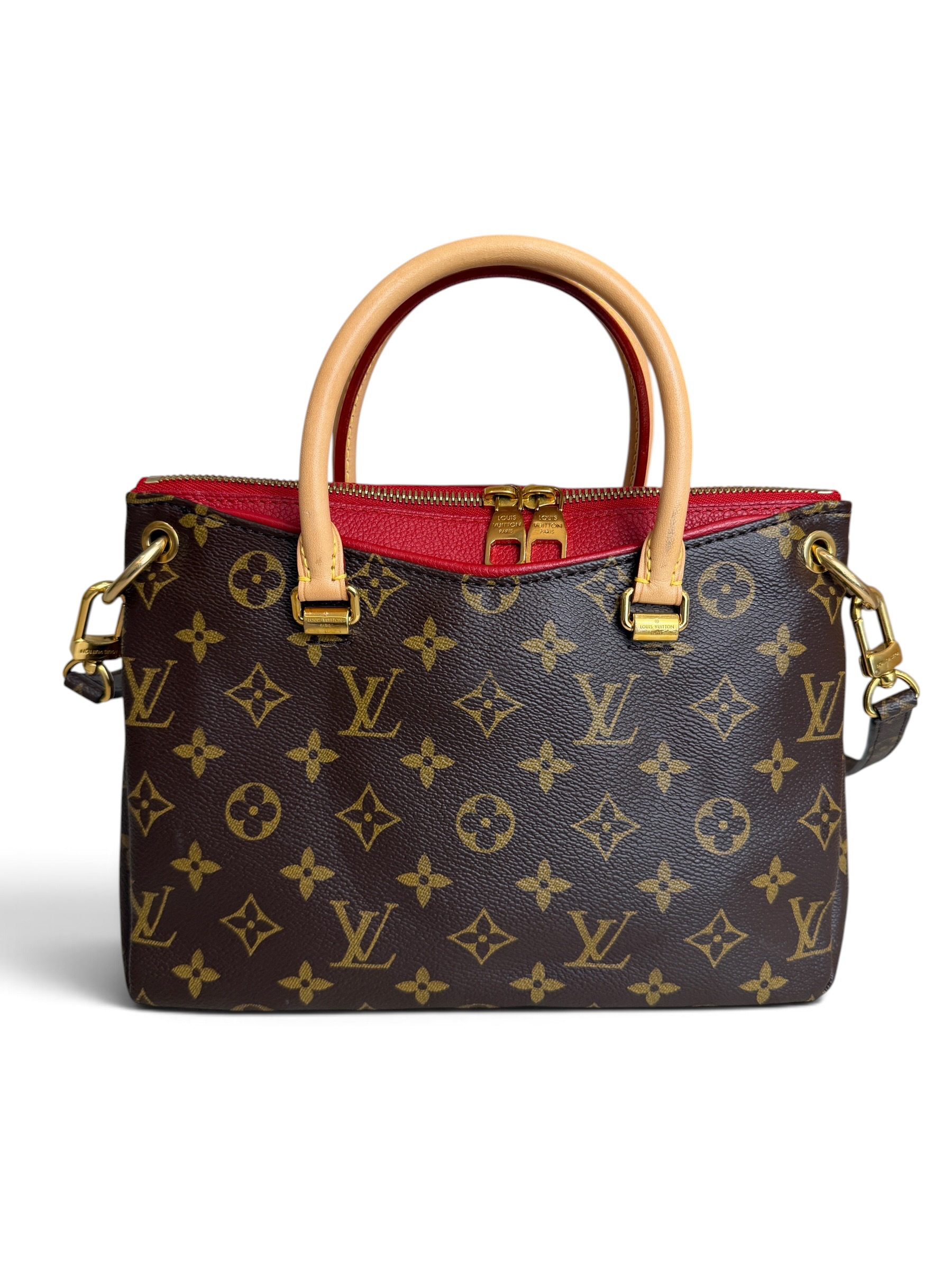 Louis Vuitton Pallas Tote Monogram Canvas with Leather BB Cerise