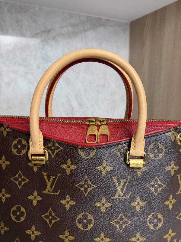 Louis Vuitton Pallas Tote Monogram Canvas with Leather BB Cerise