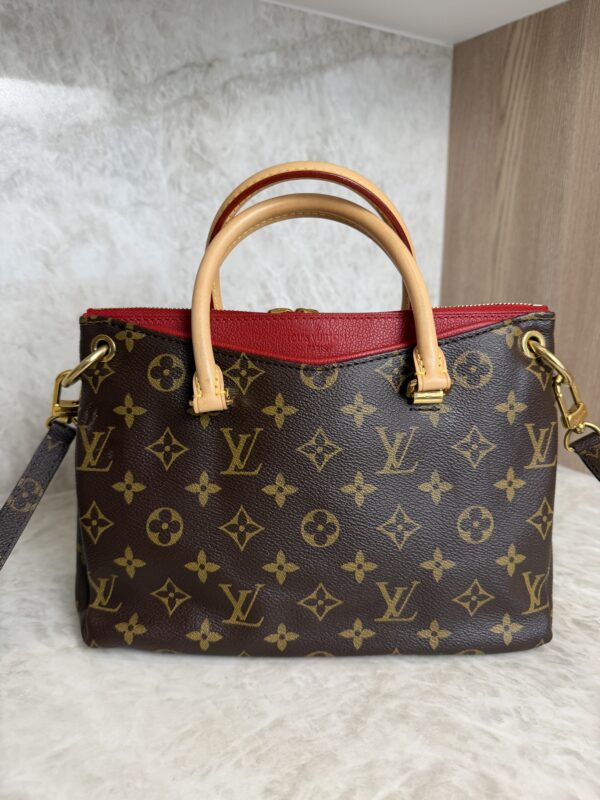 Louis Vuitton Pallas Tote Monogram Canvas with Leather BB Cerise