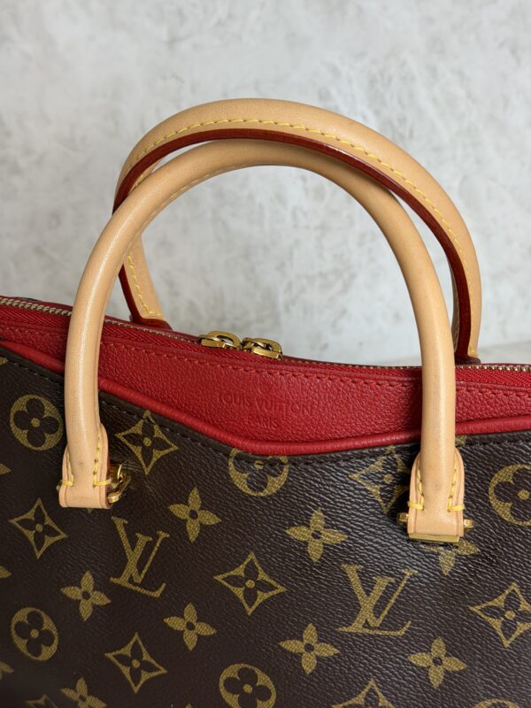 Louis Vuitton Pallas Tote Monogram Canvas with Leather BB Cerise