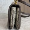Gucci GG Supreme Monogram Textured Dollar Calfskin Mini Blondie Chain Shoulder Flap Bag Beige Ebony New Acero
