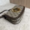 Gucci GG Supreme Monogram Textured Dollar Calfskin Mini Blondie Chain Shoulder Flap Bag Beige Ebony New Acero