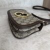 Gucci GG Supreme Monogram Textured Dollar Calfskin Mini Blondie Chain Shoulder Flap Bag Beige Ebony New Acero