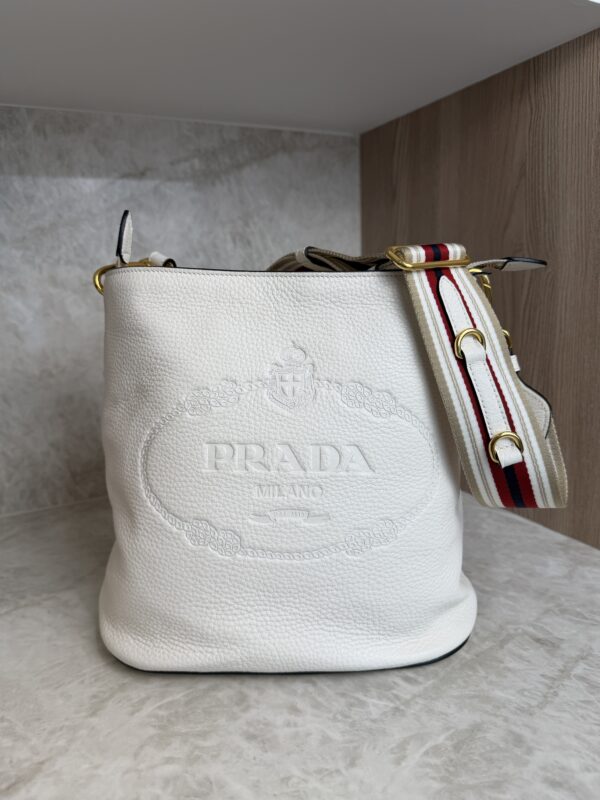 Prada Vitello Phenix Leather Phenix White