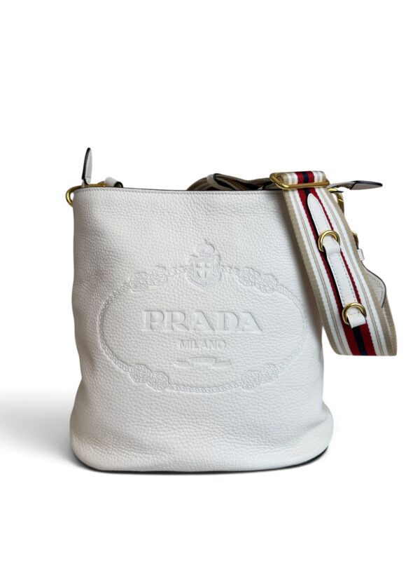 Prada Vitello Phenix Leather Phenix White