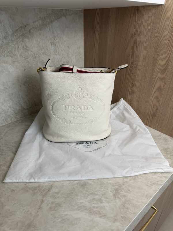 Prada Vitello Phenix Leather Phenix White