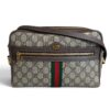 Gucci GG Supreme Monogram Web Small Ophidia Shoulder Bag Brown