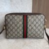 Gucci GG Supreme Monogram Web Small Ophidia Shoulder Bag Brown