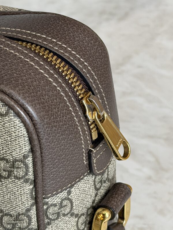 Gucci GG Supreme Monogram Web Small Ophidia Shoulder Bag Brown