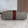 Gucci GG Supreme Monogram Web Small Ophidia Shoulder Bag Brown