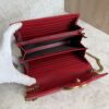 Gucci Calfskin Matelasse GG Marmont Chain Wallet Red