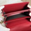 Gucci Calfskin Matelasse GG Marmont Chain Wallet Red