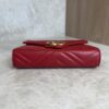 Gucci Calfskin Matelasse GG Marmont Chain Wallet Red